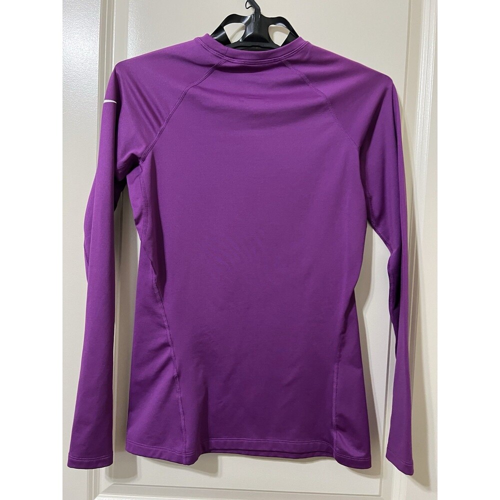 Nike Pro Combat Shirt Women's Therma-Fit Fitted Pullover Size Medium Purple - Picture 2 of 4